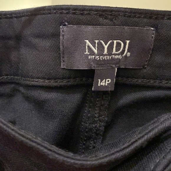 NYDJ Sheri Slim Black Ankle Jeans Size 14P - Picture 4 of 8